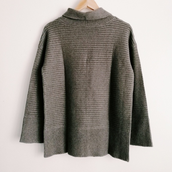 Silk/cashmere boxy gray sweater Halston - Picture 2 of 4